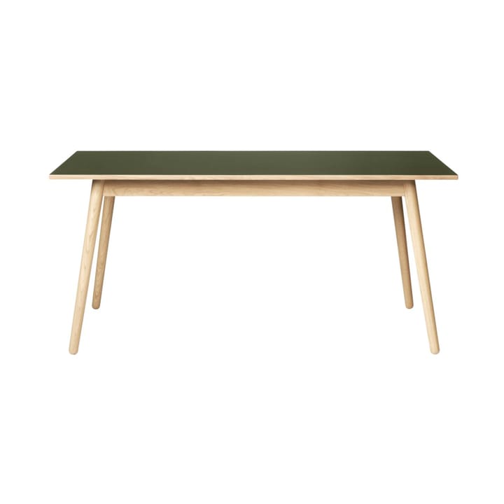 Mesa de comedor C35B 82x160 cm - Olive green-oak nature lacquered - FDB Møbler