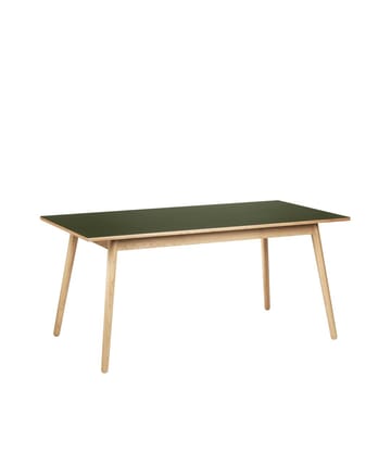 Mesa de comedor C35B 82x160 cm - Olive green-oak nature lacquered - FDB Møbler