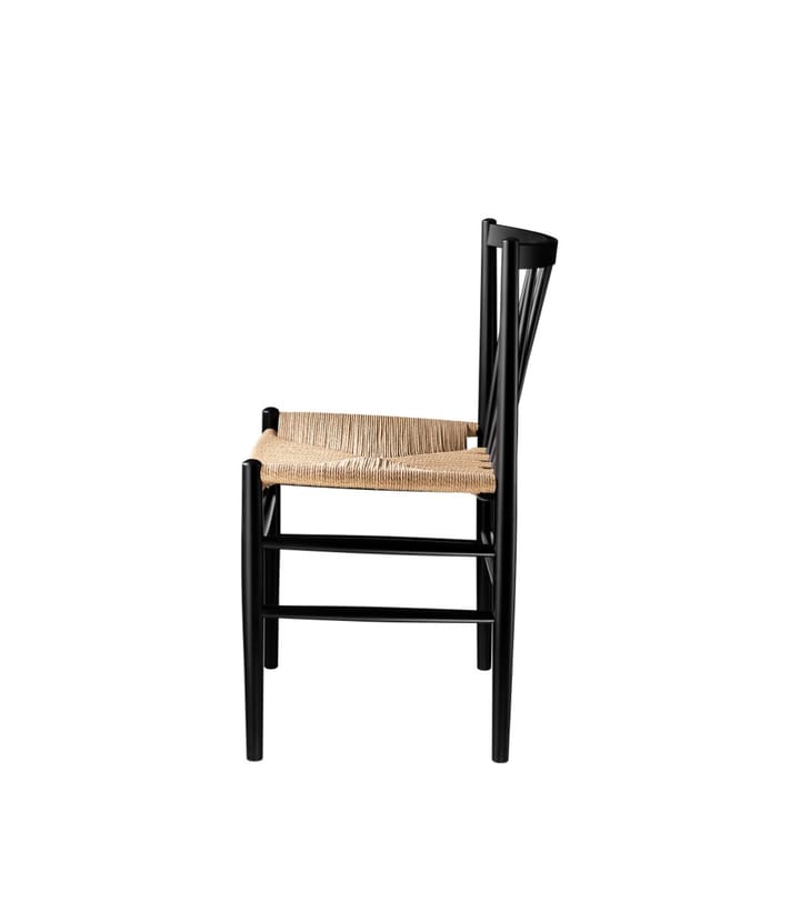 Silla J80 - Beech black painted-nature - FDB Møbler