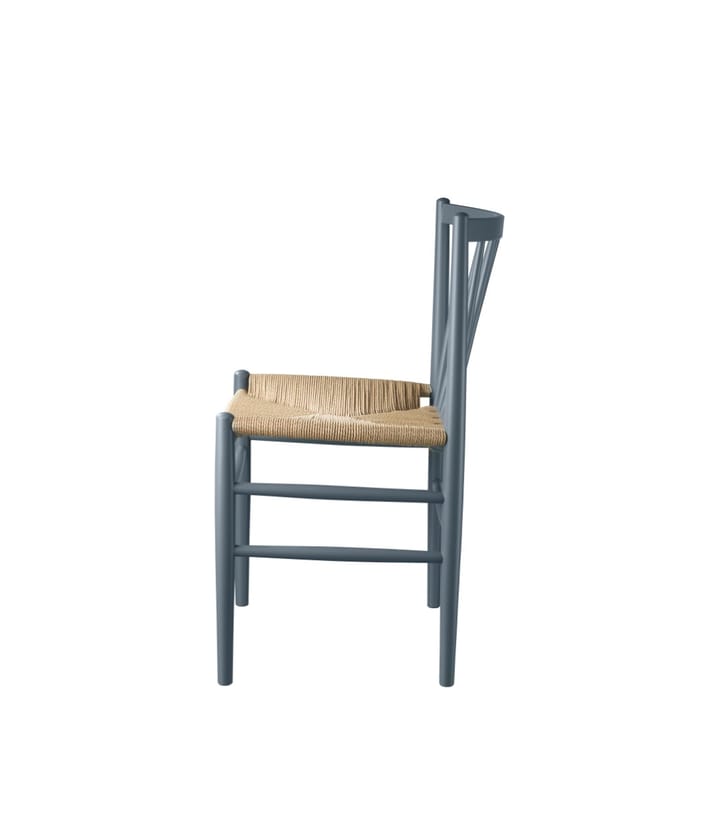 Silla J80 - Beech blue grey painted-nature - FDB Møbler