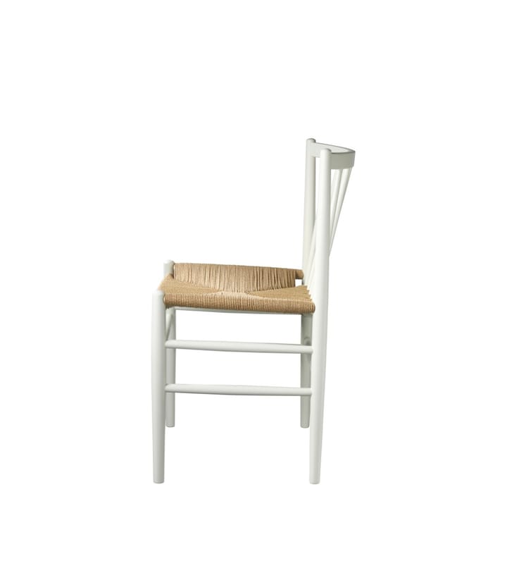 Silla J80 - Beech white painted-nature - FDB Møbler