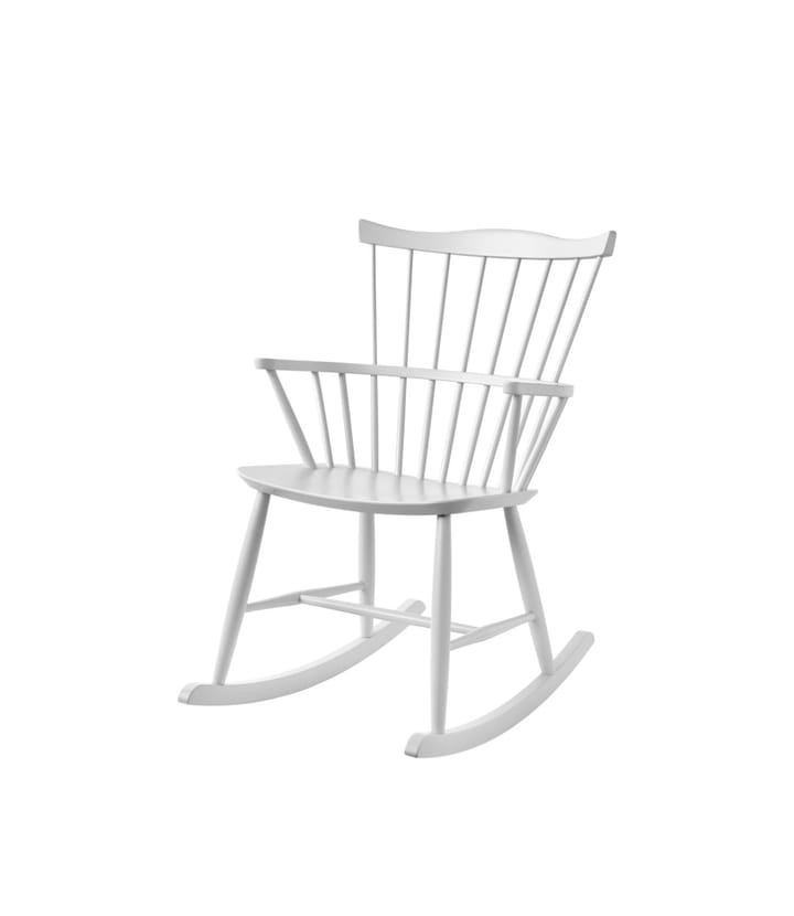 Silla mecedora J52G - Beech white painted - FDB Møbler