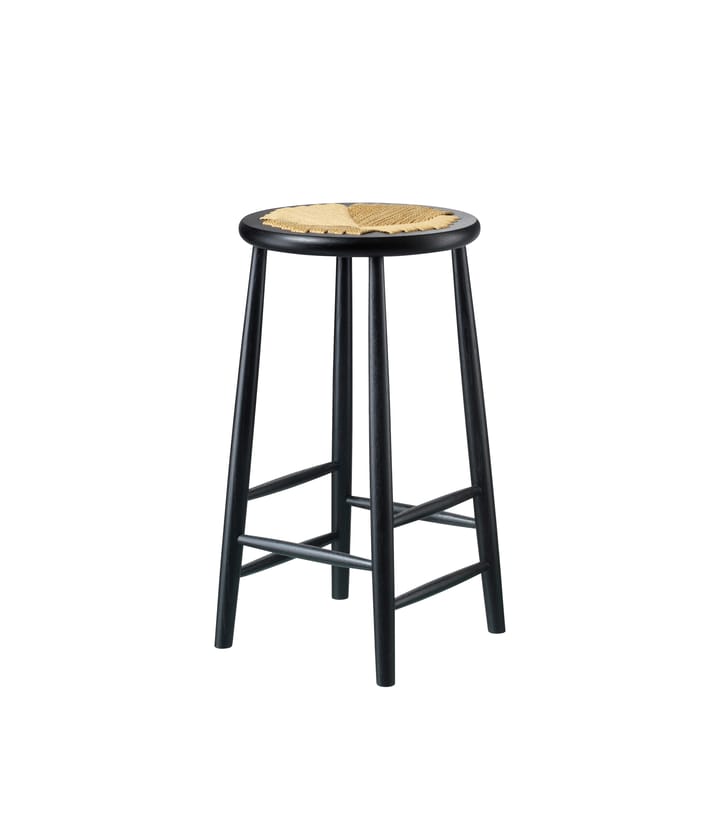 Taburete de bar J165C Counter Round - Oak black painted-nature - FDB Møbler