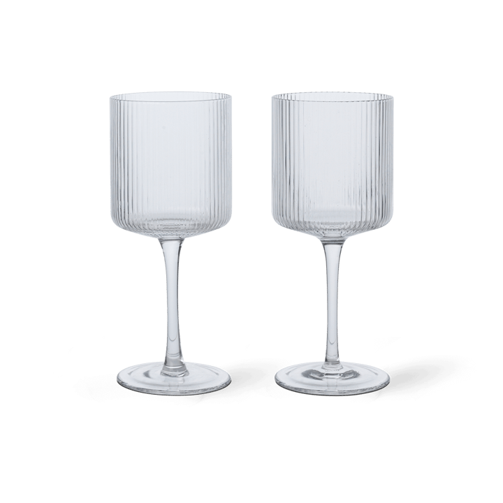 2 Copas de vino blanco Ripple 26 cl - Clear - ferm LIVING