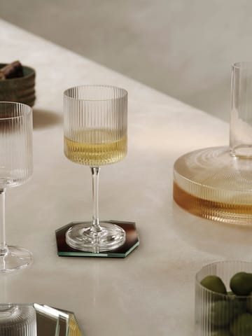 2 Copas de vino blanco Ripple 26 cl - Clear - ferm LIVING