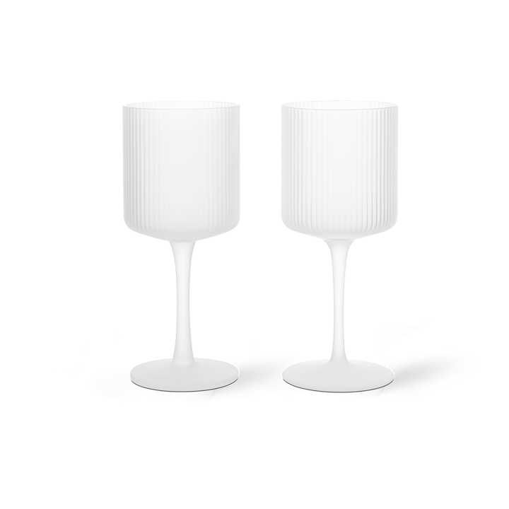 2 Copas de vino blanco Ripple 26 cl - Frosted - Ferm Living