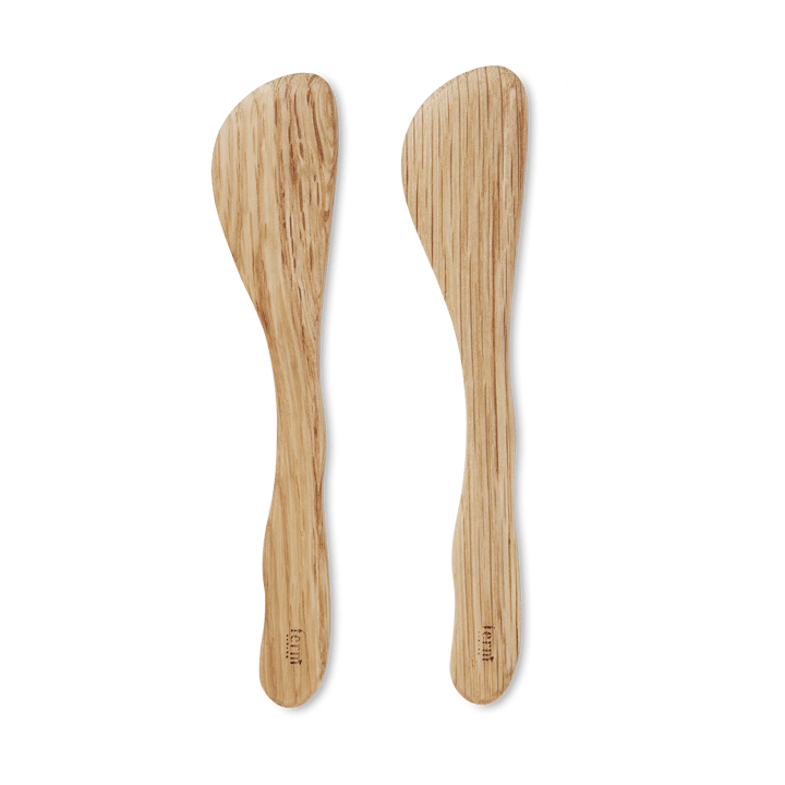 2 Cuchillos de mantequilla Cairn - Oak - ferm LIVING