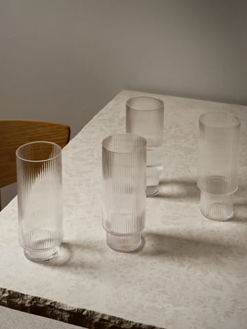 4 Vasos altos Ripple - transparente - ferm LIVING