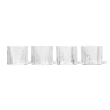 4 Vasos bajos Ripple - Clear - Ferm Living