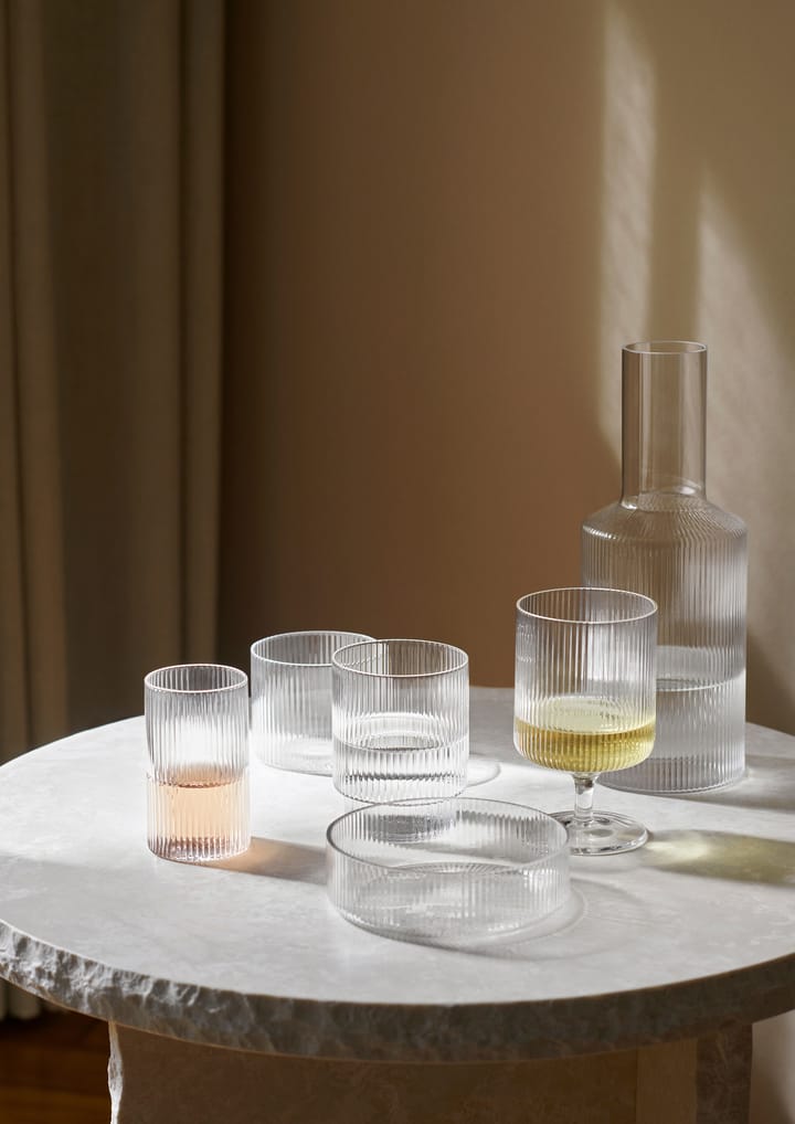 4 Vasos bajos Ripple, Clear ferm LIVING