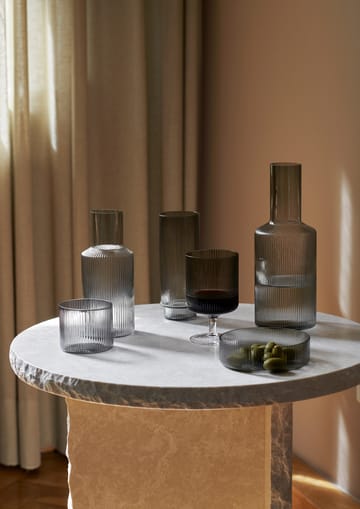 4 Vasos bajos Ripple - Smoked Grey - ferm LIVING