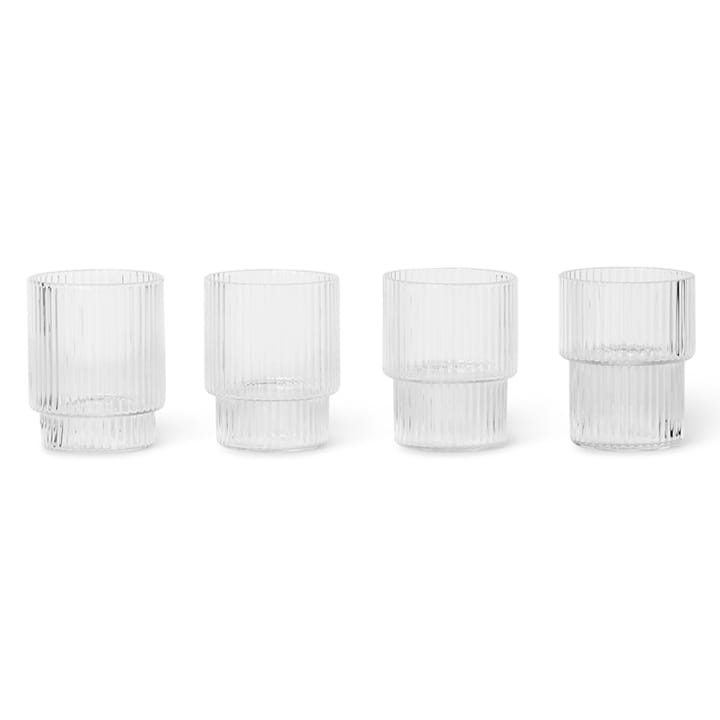 4 Vasos Ripple small 6 cl - Transparente - Ferm Living