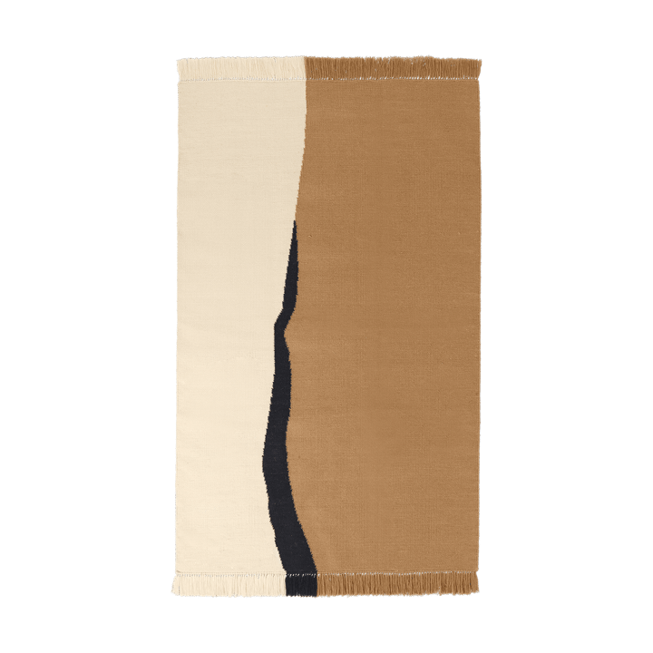 Alfombra Soil Kelim - Dark sand-off white, 140x200 cm - ferm LIVING