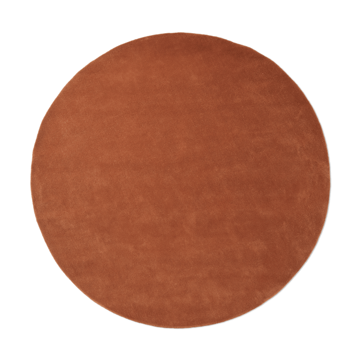 Alfombra tejida Stille redonda - Red brown, Ø240 cm - ferm LIVING