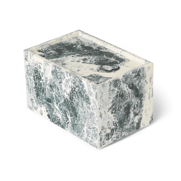 Caja de almacenamiento Mist 10x15 cm - Emerald-off white - Ferm Living