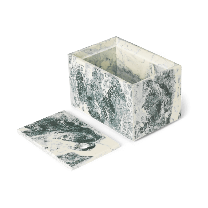 Caja de almacenamiento Mist 10x15 cm - Emerald-off white - ferm LIVING