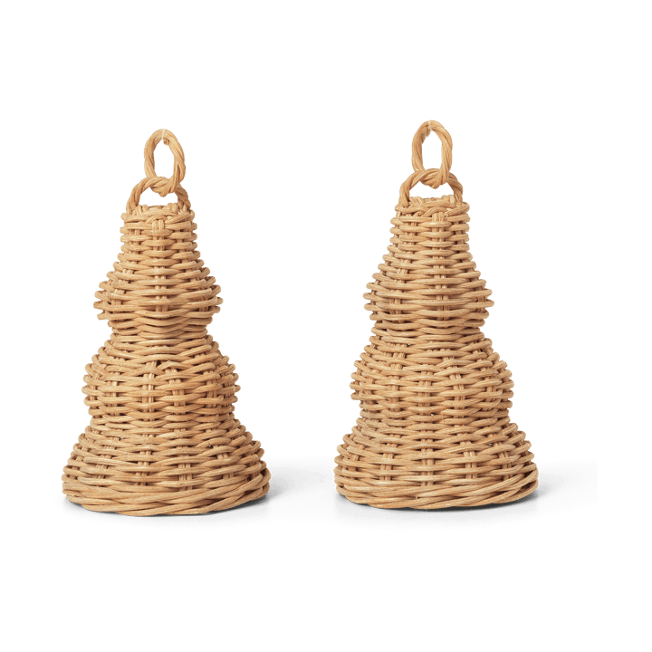 Colgante de navidad Braided Bell Baubles 2 unidades - Natural - Ferm LIVING