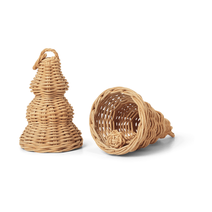 Colgante de navidad Braided Bell Baubles 2 unidades - Natural - ferm LIVING