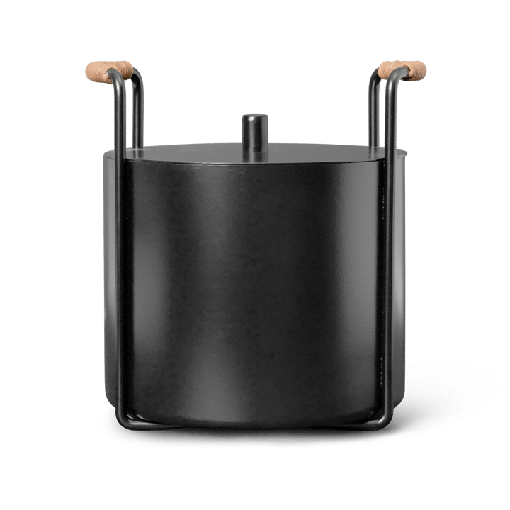 Cubo de leña y ceniza Port - Black - ferm LIVING