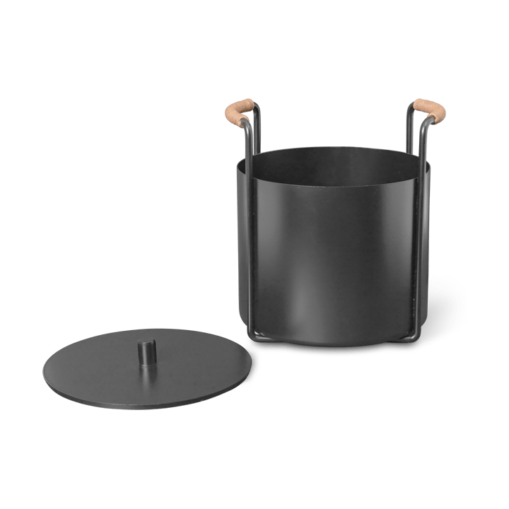 Cubo de leña y ceniza Port - Black - ferm LIVING