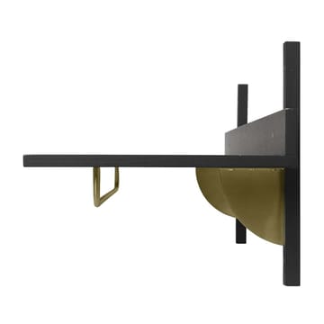 Estante con barra Sector 37 x 87 cm - Black ash-brass - ferm LIVING