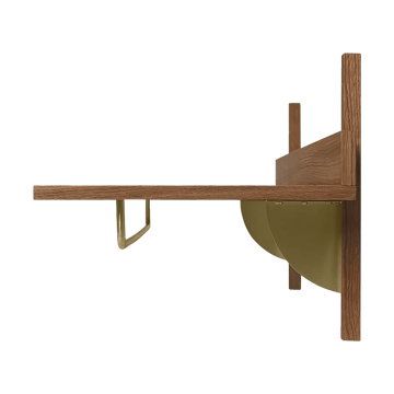 Estante con barra Sector 37 x 87 cm - Smoked Oak, brass - ferm LIVING