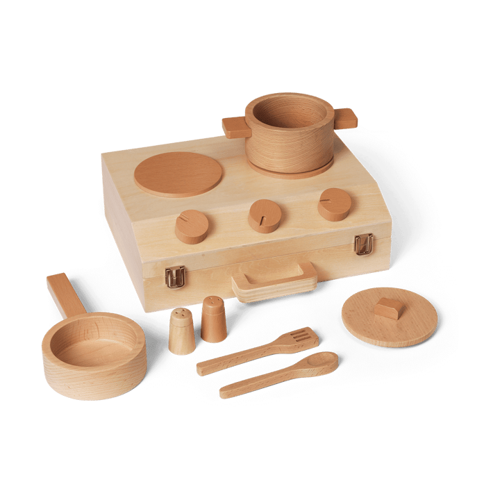 Juego de cocina Toro Suitcase Kitchen para niños - Natural - Ferm LIVING