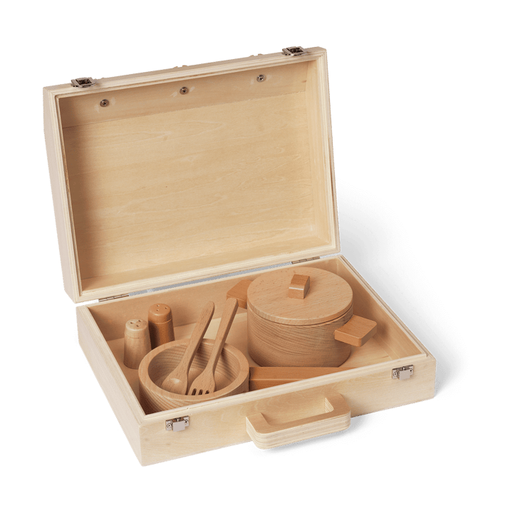 Juego de cocina Toro Suitcase Kitchen para niños - Natural - ferm LIVING