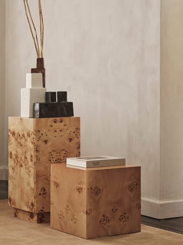 Mesa auxiliar Burl Cube 40x40 cm - Natural - ferm LIVING