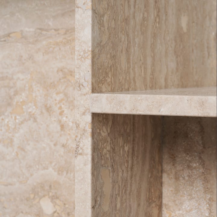 Mesa auxiliar Distinct 59,5x35x50 cm, Travertine ferm LIVING