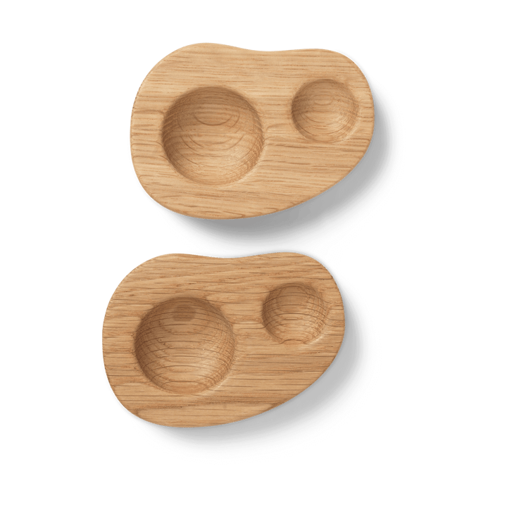 Set de 2 hueveras Cairn - Oak - ferm LIVING