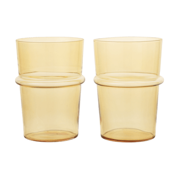 Vaso Boya alto 45 cl, 2-pack - Yellow - Ferm Living