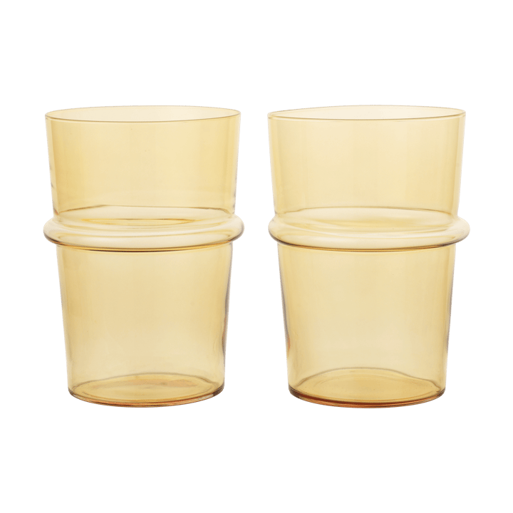 Vaso Boya alto 45 cl, 2-pack, Yellow Ferm Living