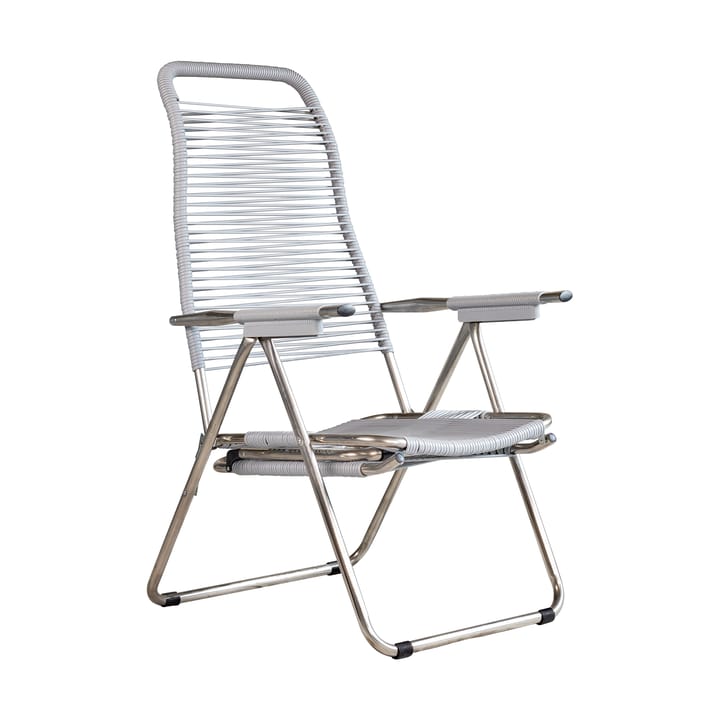 Silla para tomar el sol con reposapiés Spaghetti, Grey Fiam