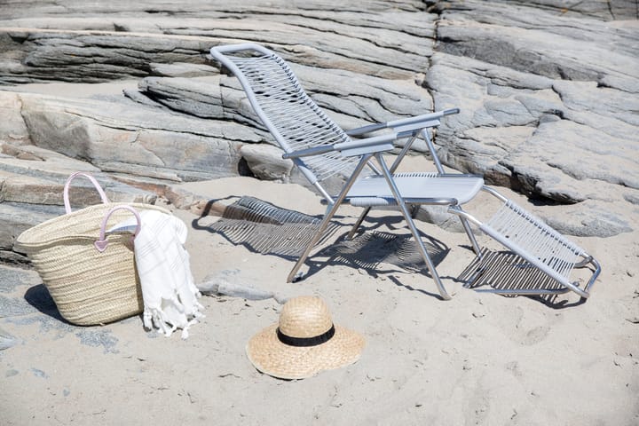 Silla para tomar el sol con reposapiés Spaghetti, Grey Fiam