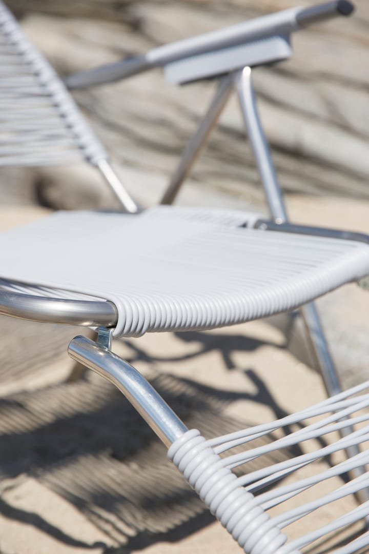 Silla para tomar el sol con reposapiés Spaghetti, Grey Fiam