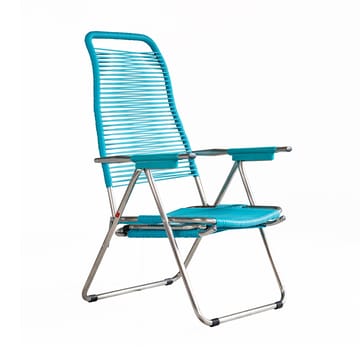 Silla para tomar el sol con reposapiés Spaghetti - Turquesa - Fiam