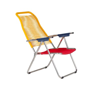 Silla para tomar el sol sin reposapiés Spaghetti - Multi, estructura de aluminio, amarillo - Fiam