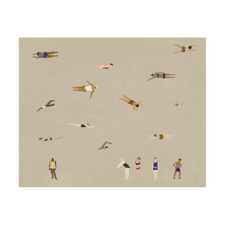 Lámina Swimmers - Beige, 40x50 cm - Fine Little Day