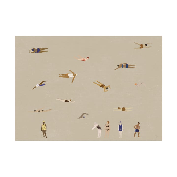 Lámina Swimmers - Beige, 50x70 cm - Fine Little Day