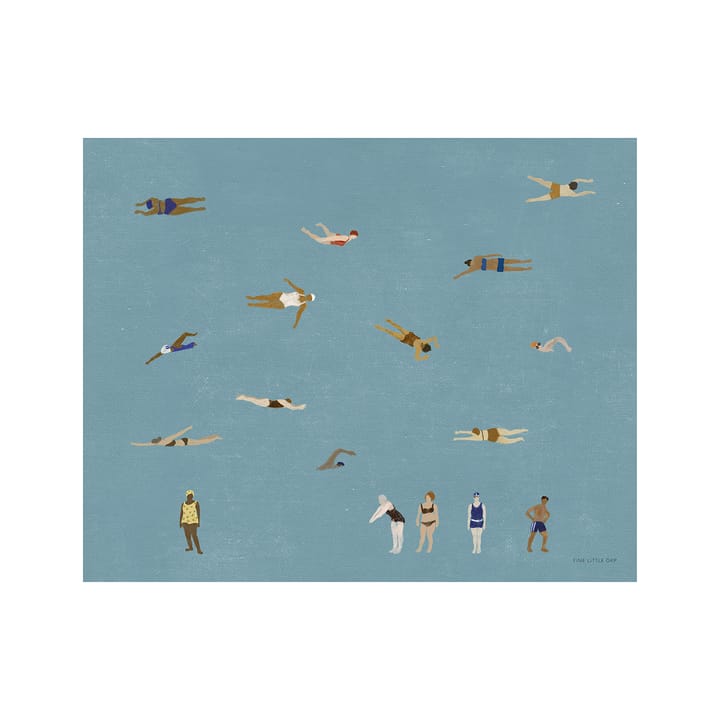 Lámina Swimmers - Blue, 40x50 cm - Fine Little Day