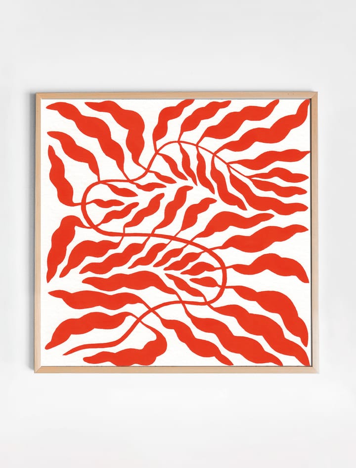 Orange red leaf, 50x50 cm Fine Little Day