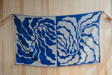 Plaid Leaves 130x220 cm - Blue-white - Fine Little Day