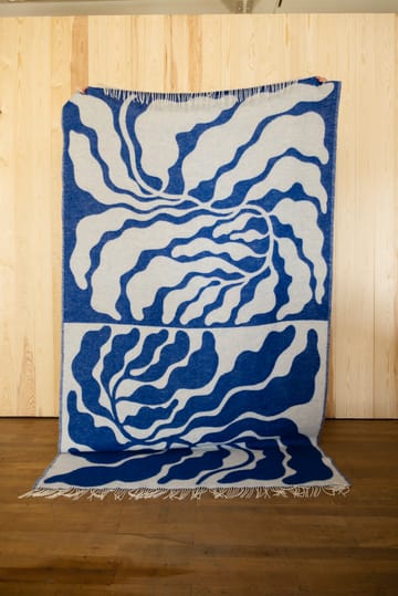 Plaid Leaves 130x220 cm - Blue-white - Fine Little Day