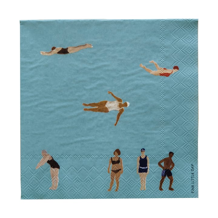 Servilletas de papel Swimmers 33x33 cm, 25-pack - Multi - Fine Little Day