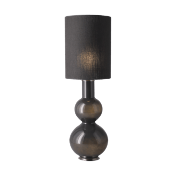 Lámpara de mesa Augusta base de lámpara gris - Lino Negro L - Flavia Lamps