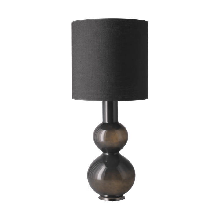 Lámpara de mesa Augusta base de lámpara gris - Lino Negro M - Flavia Lamps