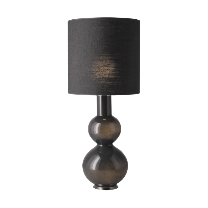 Lámpara de mesa Augusta base de lámpara gris - Lino Negro M - Flavia Lamps