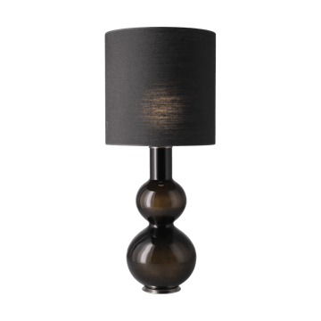 Lámpara de mesa Augusta base de lámpara negra - Lino Negro M - Flavia Lamps