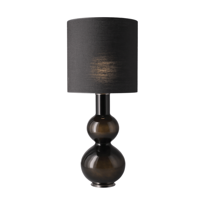 Lámpara de mesa Augusta base de lámpara negra - Lino Negro M - Flavia Lamps